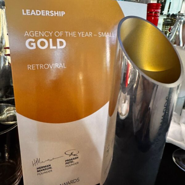 Small Agency of the Year for Retroviral at the inaugural Mark Awards